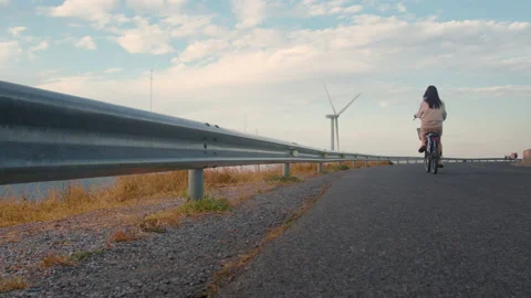 Background of wind turbines at sunset.. Stock Footage 169238853