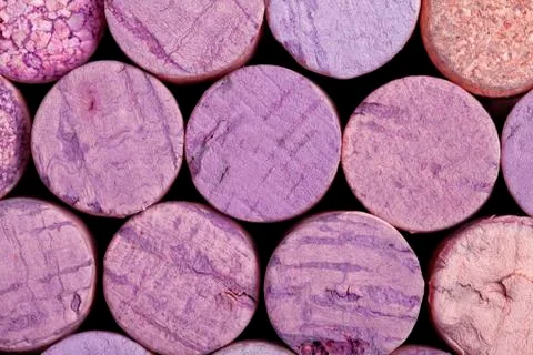 Background with wine bottle corks Stock Photos
