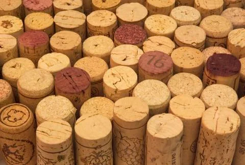 Background of wine corks Stock Photos