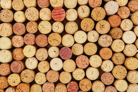 Background of wine corks. Stock Photos