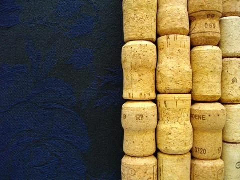 Background with wine corks. Stock Photos