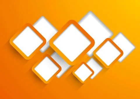 Background wit orange squares Stock Illustration