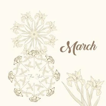 Background for womans day Stock Illustration