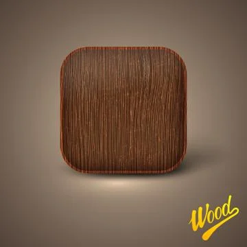 Background with wood texture. icon template イラスト素材