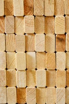 Background of wooden tightly folded rectangular bricks. 写真素材