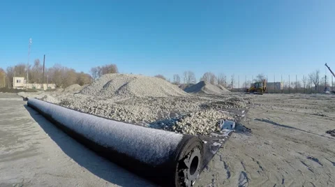 In the background, works construction equipment. Video stock 58579068