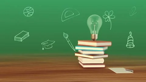 Background of World Book Day Stock Illustration