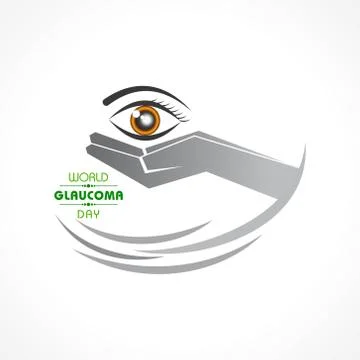 A Background for World Glaucoma Day - 12 March Illustrazione stock