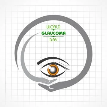 A Background for World Glaucoma Day - 12 March Stock Illustration