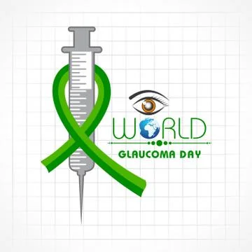 A Background for World Glaucoma Day - 12 March Stock Illustration