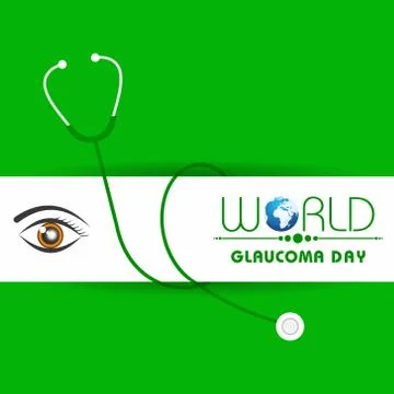 A Background for World Glaucoma Day - 12 March Stock Illustration