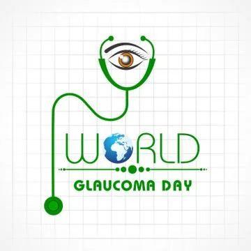 A Background for World Glaucoma Day - 12 March Stock Illustration