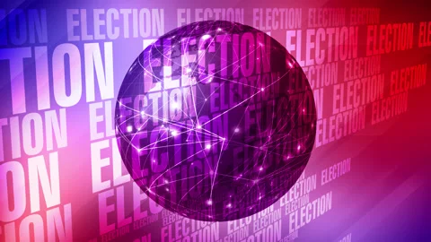 Background world globe template with election text creative presidential Stock Footage 269479919