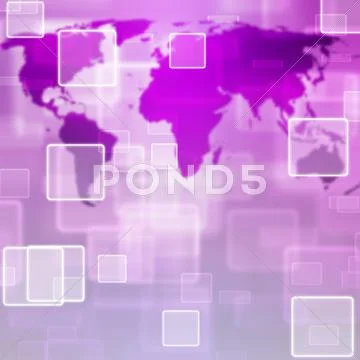 Background with world map and square texture: Royalty Free #39776834
