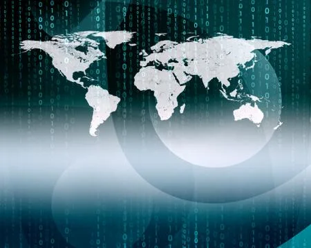 Background with world map Stock Illustration