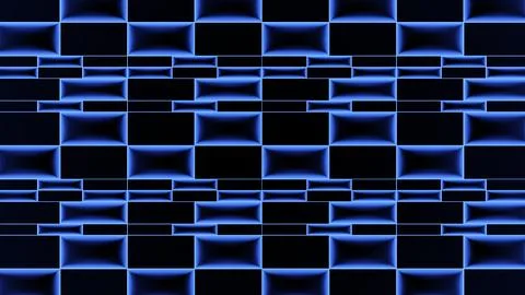 Background x-ray of different blue rectangles Stock Illustration