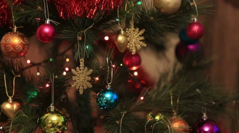 Background Xmas tree light Video stock 33689221