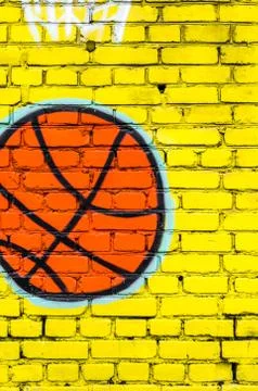 Background of yellow brick wall pattern texture. Foto stock