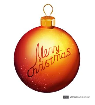 Background with yellow christmas ball. vector Stock Illustration