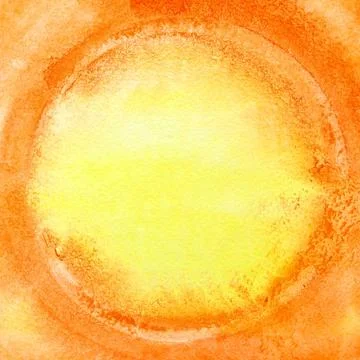 Background with yellow circle Red abstract watercolor background with yell... Foto stock