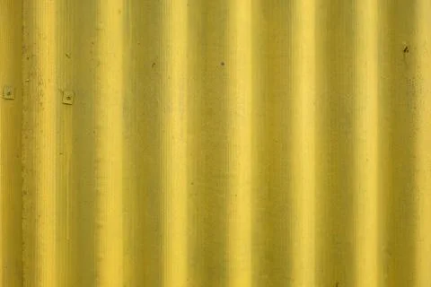 Background of yellow painted of iron sheet Stock Photos