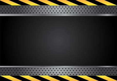 Background Yellow under construction realistic sign Stock Illustration
