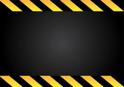 Background Yellow under construction realistic sign Illustrazione stock