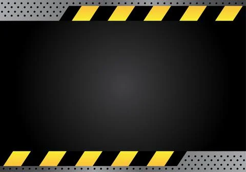 Background Yellow under construction realistic sign Stock Illustration