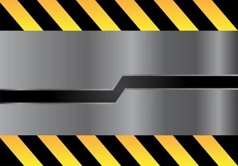 Background Yellow under construction realistic sign Stock Illustration