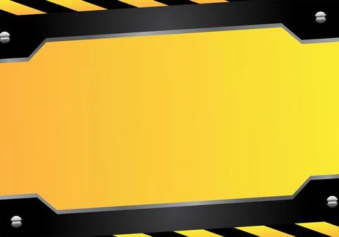 Background Yellow under construction realistic sign Illustrazione stock