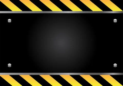 Background Yellow under construction realistic sign Stock Illustration