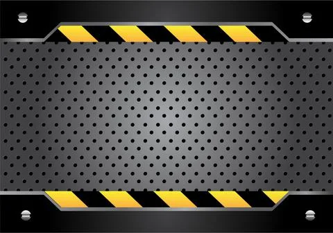 Background Yellow under construction realistic sign Stock Illustration