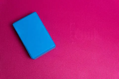 Background yoga space red square design abstract sport lifestyle, concept Stock Photos