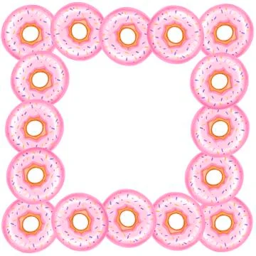 Background for your text in the frame of donuts. 스톡 일러스트