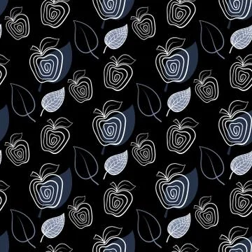 Background,pattern abstract blue apple Stock Illustration