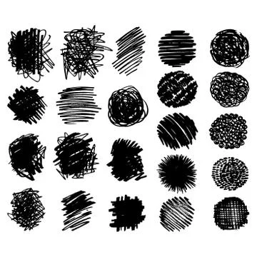 Backgrounds and textures drawn by pens, markers and liners Stock Illustration