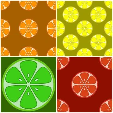 Backgrounds, citrus fruit Stock Illustration
