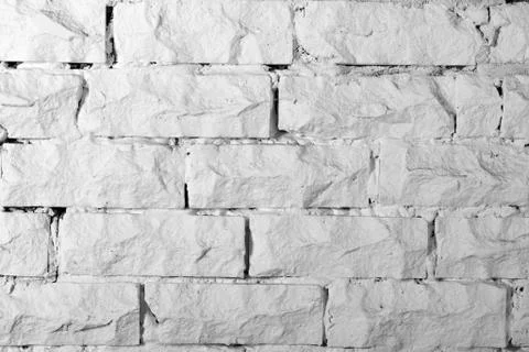 Backgrounds collection - White brick wall Stock Photos
