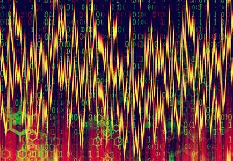 Backgrounds of encoded data information exchange Stock Illustration