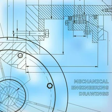 Backgrounds of engineering subjects. Technical illustration 스톡 일러스트