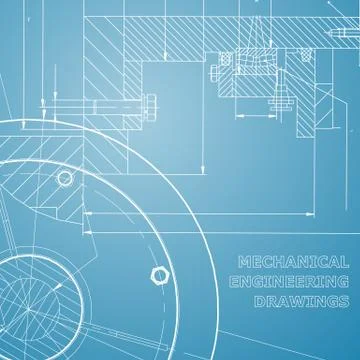 Backgrounds of engineering subjects. Technical illustration Stock Illustration