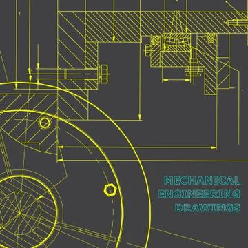 Backgrounds of engineering subjects. Technical illustration Illustrazione stock