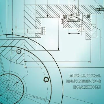 Backgrounds of engineering subjects. Technical illustration Stock Illustration