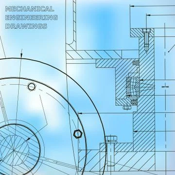 Backgrounds of engineering subjects. Technical illustration Stock Illustration