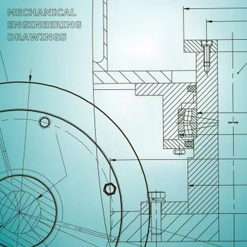 Backgrounds of engineering subjects. Technical illustration Stock Illustration