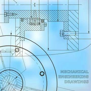 Backgrounds of engineering subjects. Technical illustration Stock Illustration