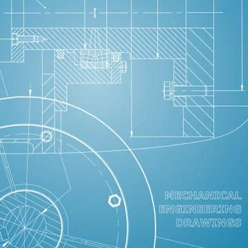 Backgrounds of engineering subjects. Technical illustration Illustrazione stock