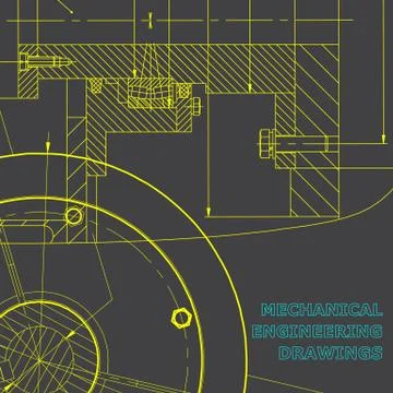 Backgrounds of engineering subjects. Technical illustration 스톡 일러스트