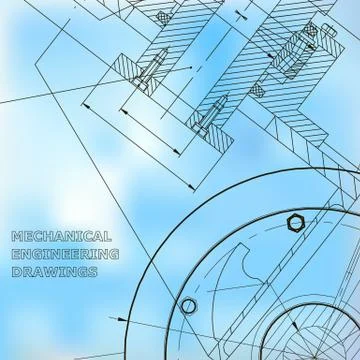 Backgrounds of engineering subjects. Technical illustration イラスト素材