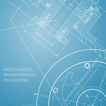 Backgrounds of engineering subjects. Technical illustration Stock Illustration